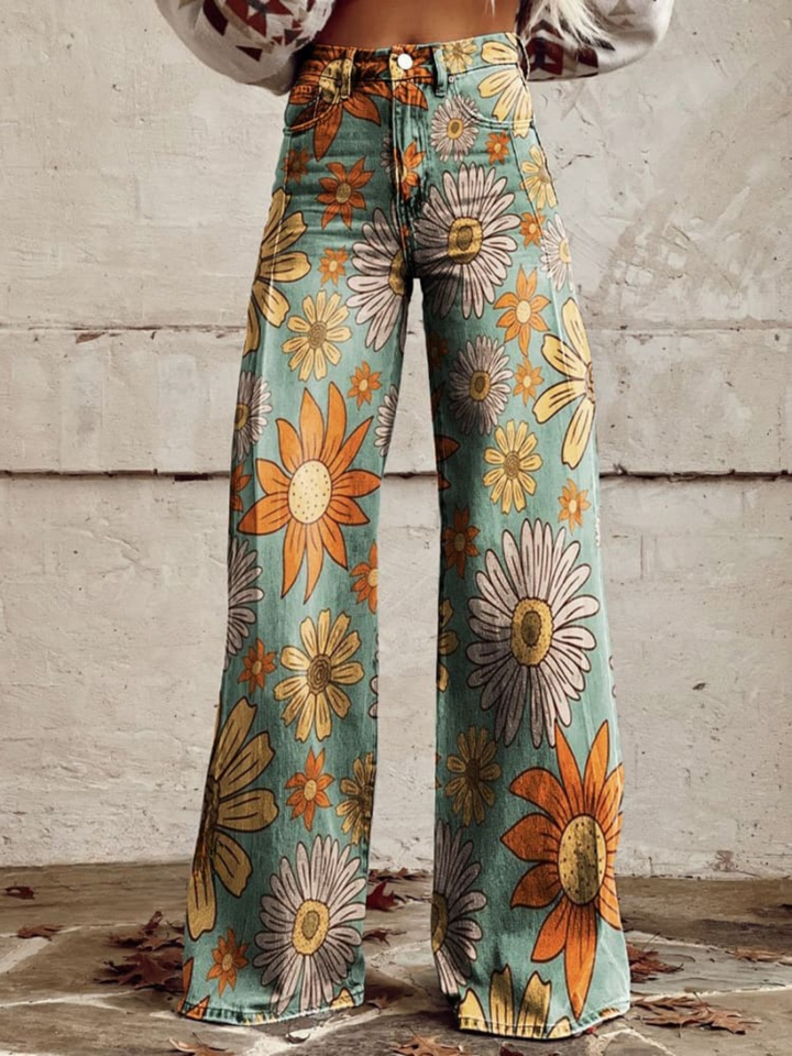 CIRILLA | PALAZZO-HOSE MIT VINTAGE-MUSTER