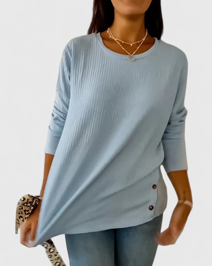 Megan™ | Elegante Crew-Bluse