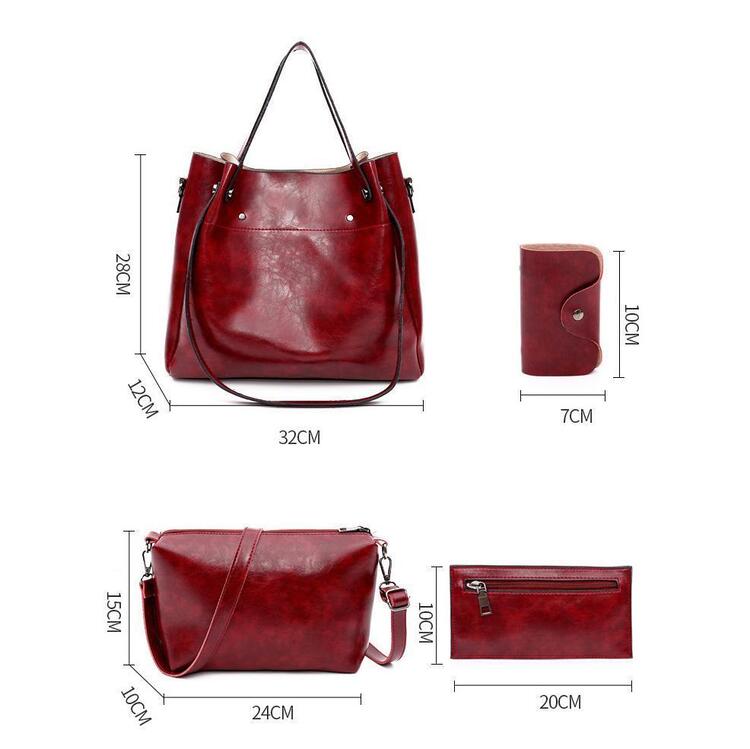 Sutton – Stilvolles Retro-Handtaschenset, 4-teilig