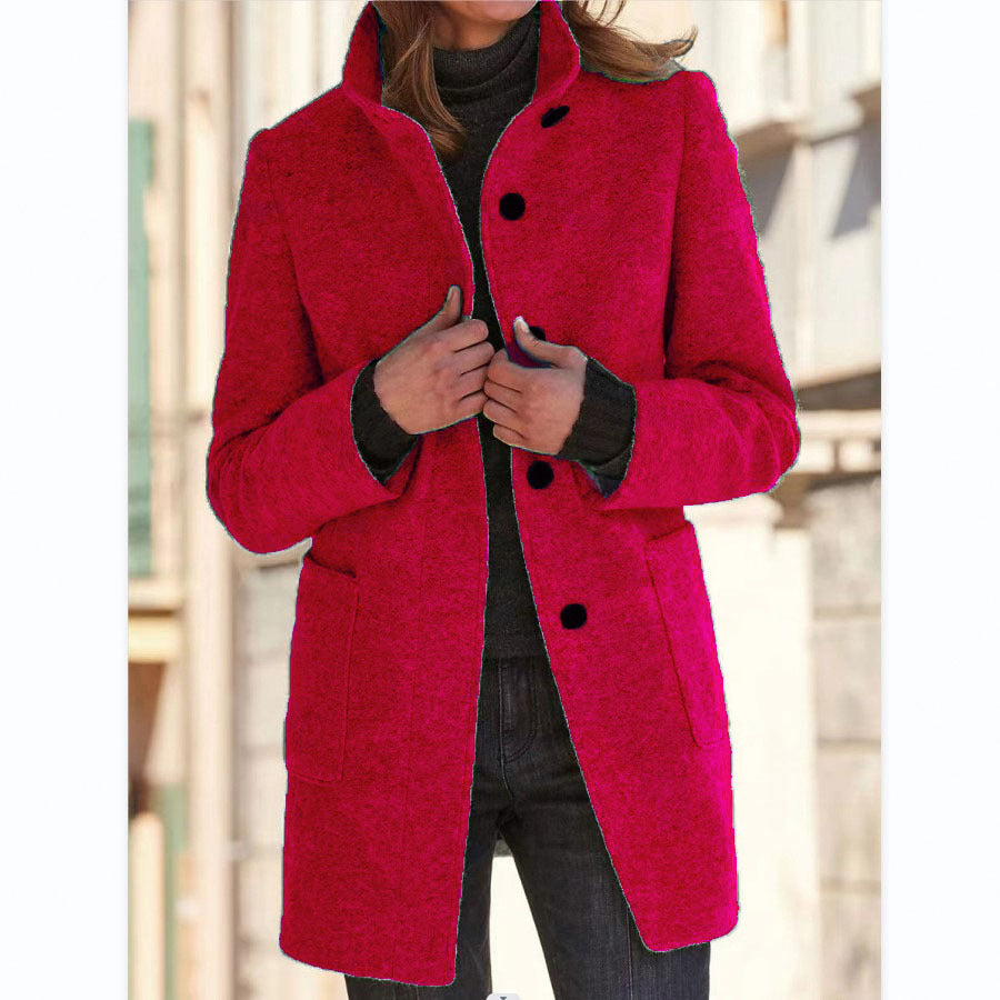 Vintora™ - Windbreaker für Damen, Retro-inspiriert, lang, mit Reißverschluss und Stehkragen