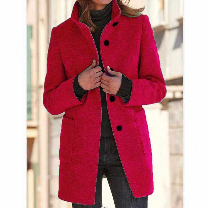 Vintora™ - Windbreaker für Damen, Retro-inspiriert, lang, mit Reißverschluss und Stehkragen