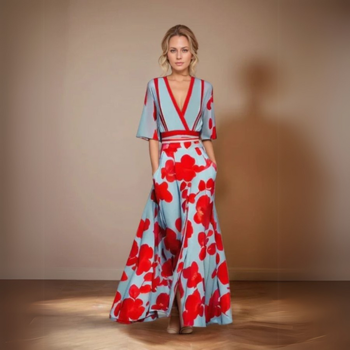 ISABELLA | ELEGANCKA SUKIENKA W KWIATY