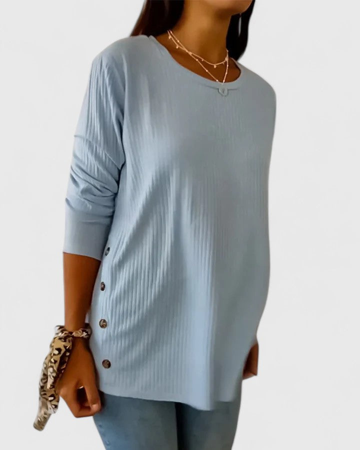 Megan™ | Elegante Crew-Bluse