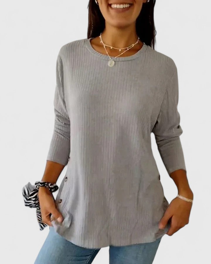 Megan™ | Elegante Crew-Bluse
