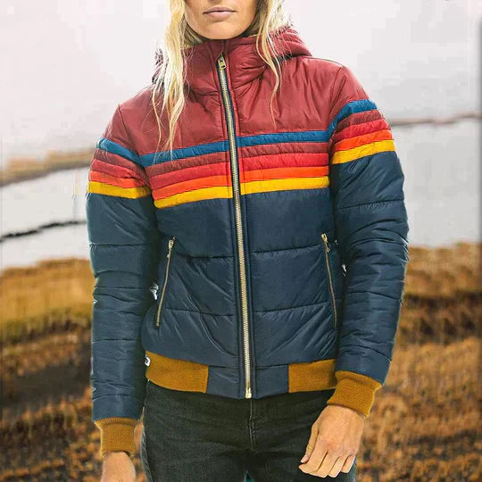 Ines – Retro-Jacke mit Pelzmütze