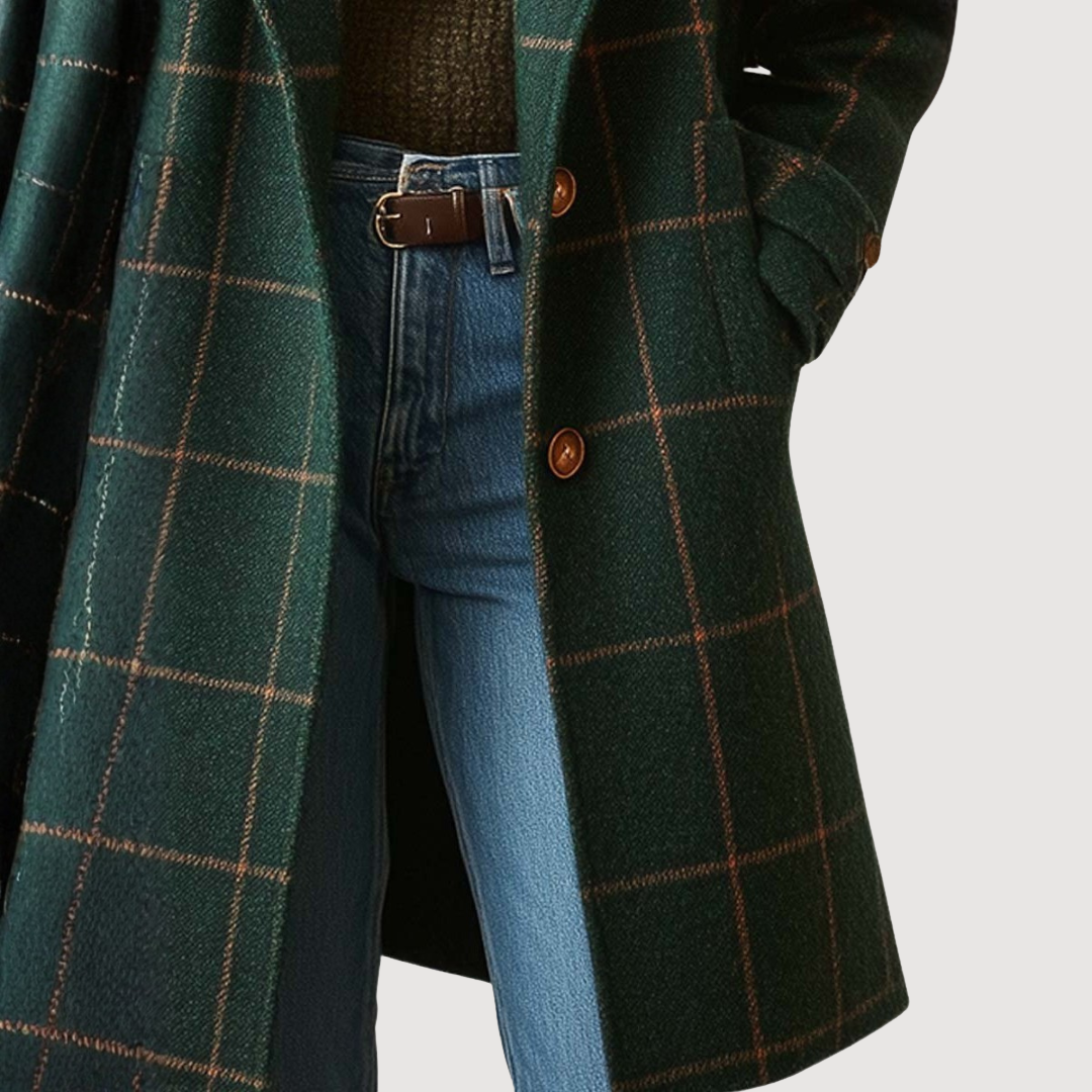 Catherine | Karierter Tweedmantel