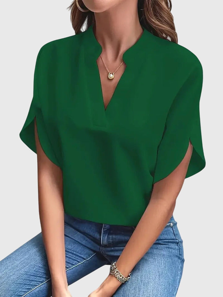 Beatrix™ | Weiche und Elegante V-Ausschnitt-Bluse