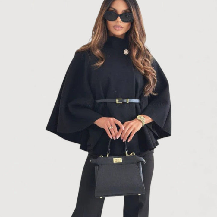ALIYA – ELEGANCKA KURTKA Z PELERYNĄ