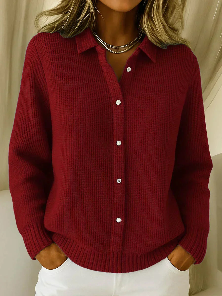Katrina | Strukturierter Strickcardigan mit Knöpfen