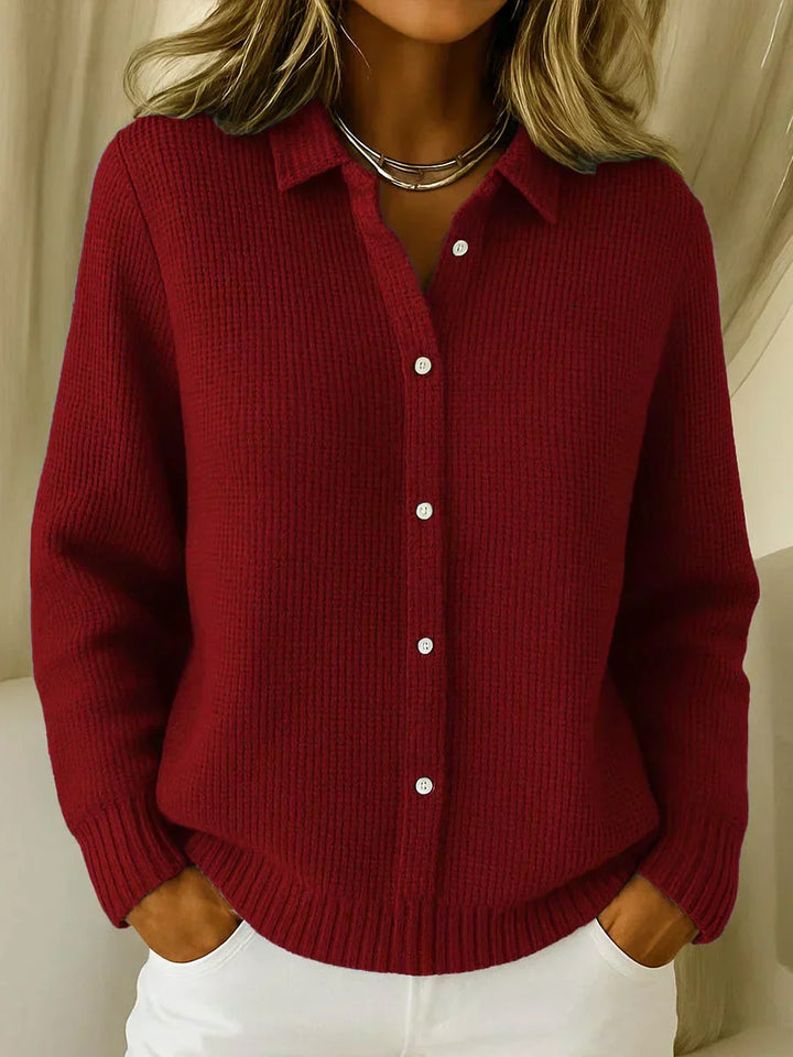 Katrina | Strukturierter Strickcardigan mit Knöpfen