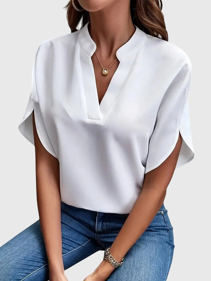 Beatrix™ | Weiche und Elegante V-Ausschnitt-Bluse