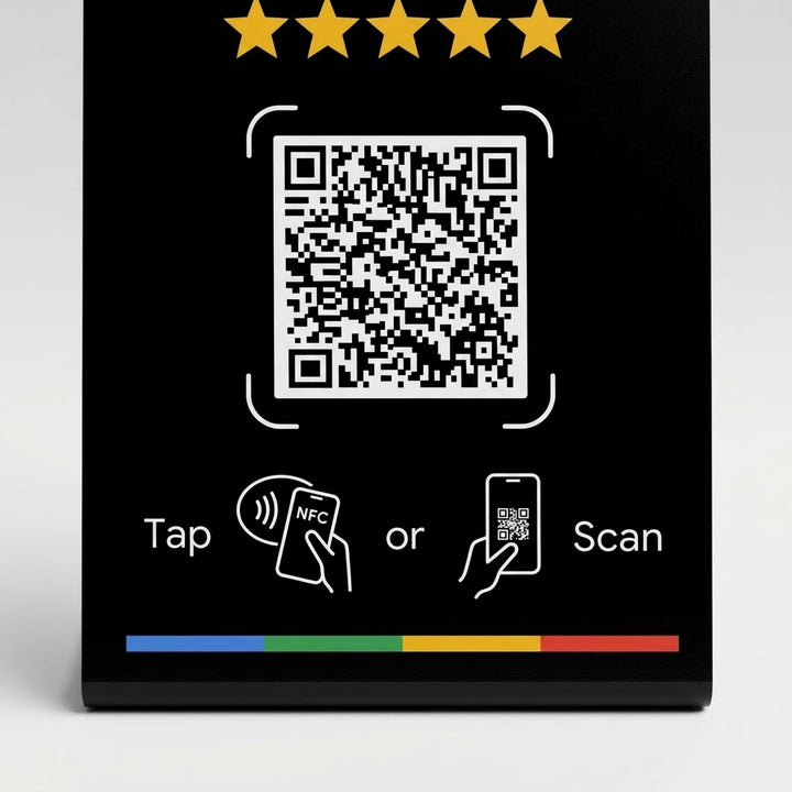 Google Review Card Staand - Zwart