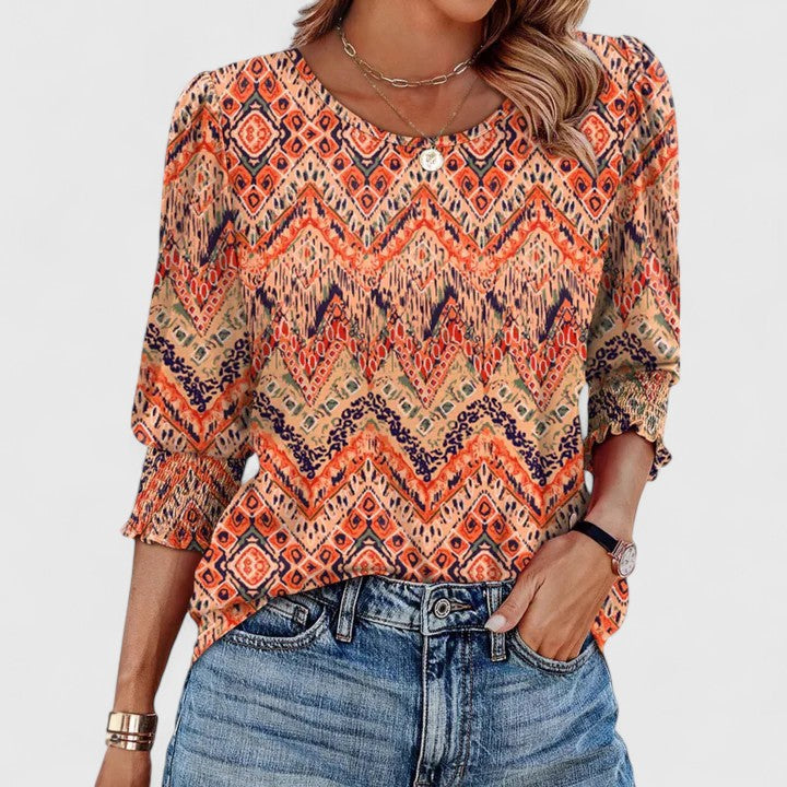 Solara | Elegante Bluse mit Raffungen