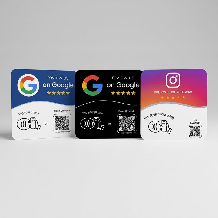 Google Review Card Liggend - Blauw
