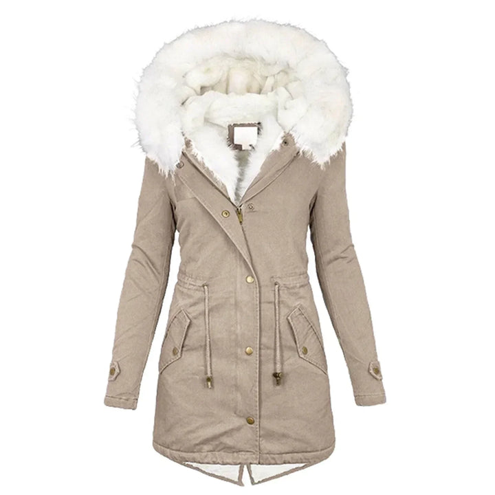 Giulia - Wintermantel mit Fellbesatz
