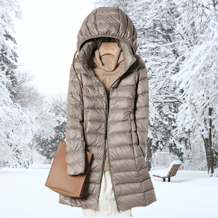 Feathra™ – leichte, wattierte Daunenjacke, warm, elegant und äußerst bequem