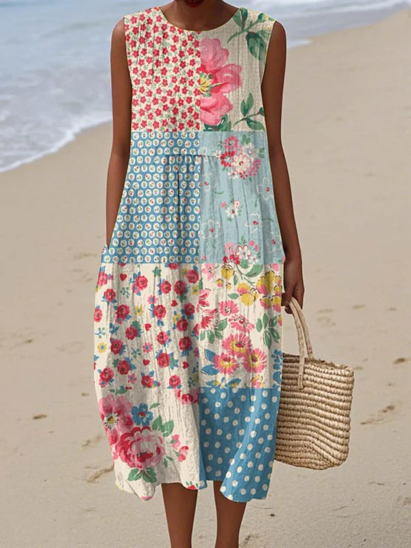 Sukienka Midi Anna™ Patchwork