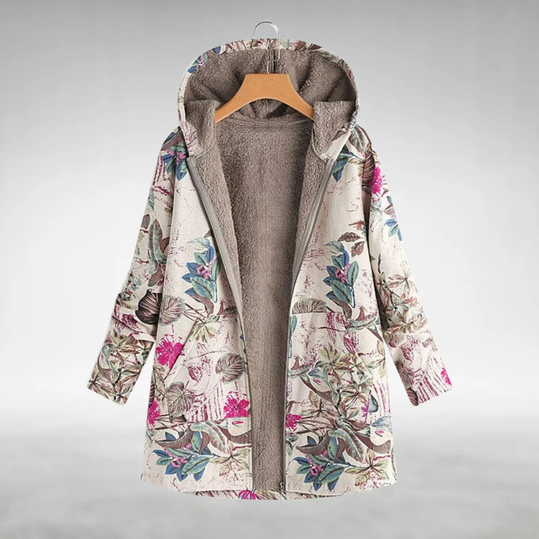 Savannah™ | Kwiatowa Kurtka Fleece z Kapturem