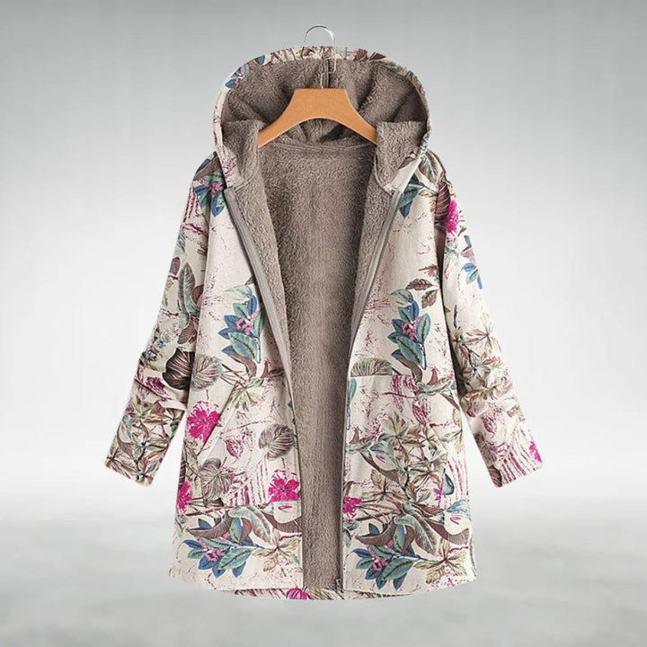 Savannah™ | Kwiatowa Kurtka Fleece z Kapturem