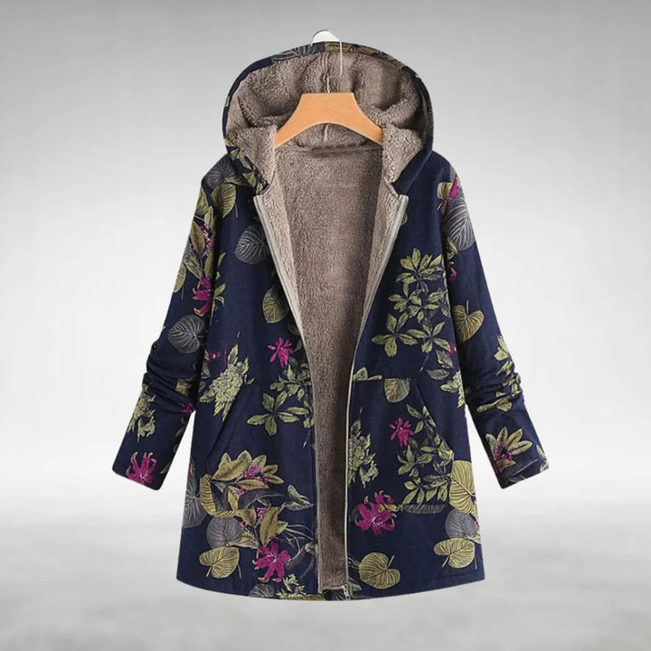 Savannah™ | Kwiatowa Kurtka Fleece z Kapturem