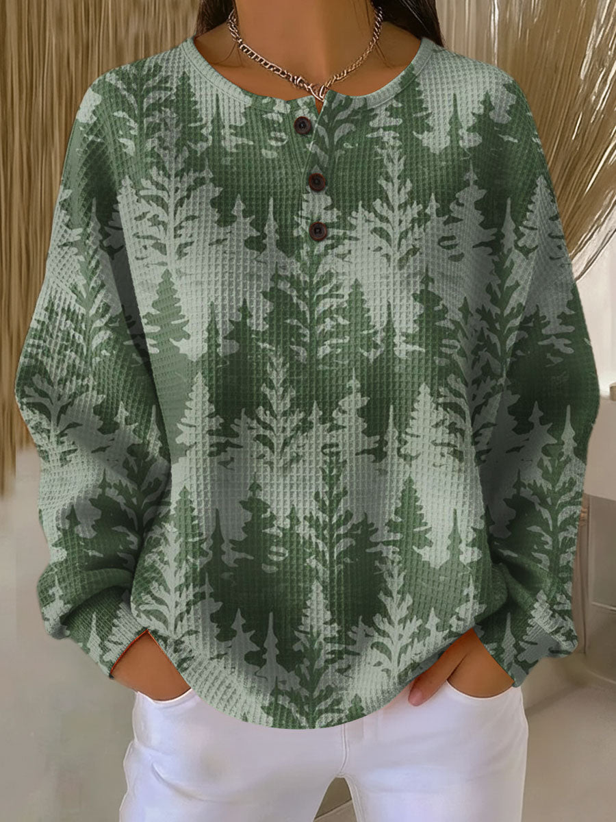 Inga | Sweter Bożonarodzeniowy z Klasycznym Motywem Drzewa