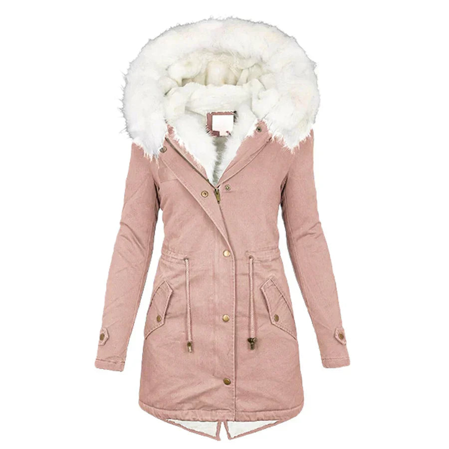 Giulia - Wintermantel mit Fellbesatz