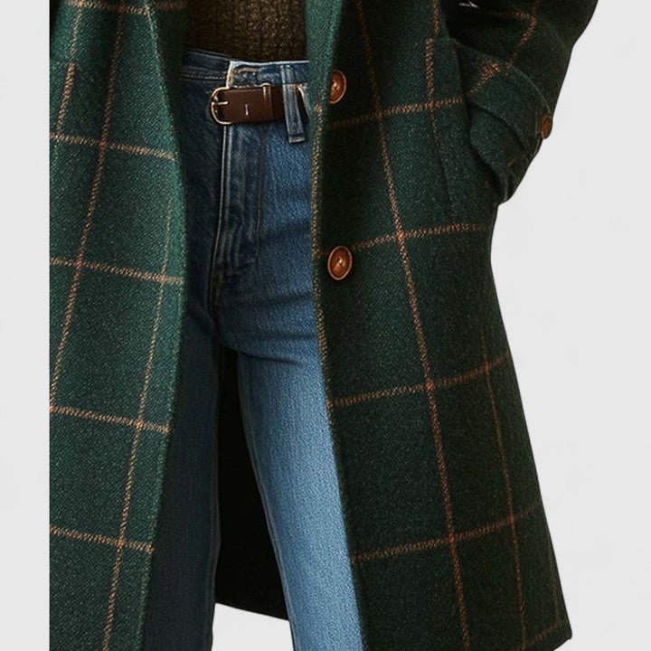 Hazel™ | Płaszcz w stylu vintage w kratę