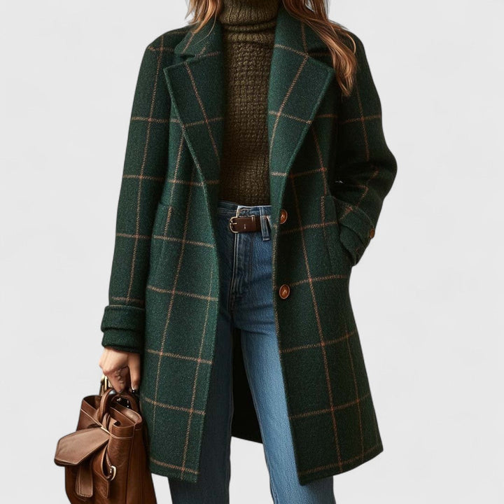 Hazel™ | Płaszcz w stylu vintage w kratę