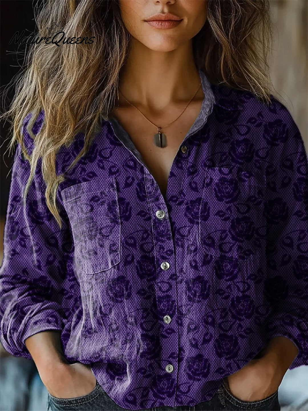 Damen-Langarmshirt im Gothic-Stil mit Spitze, bequem, aus Baumwolle