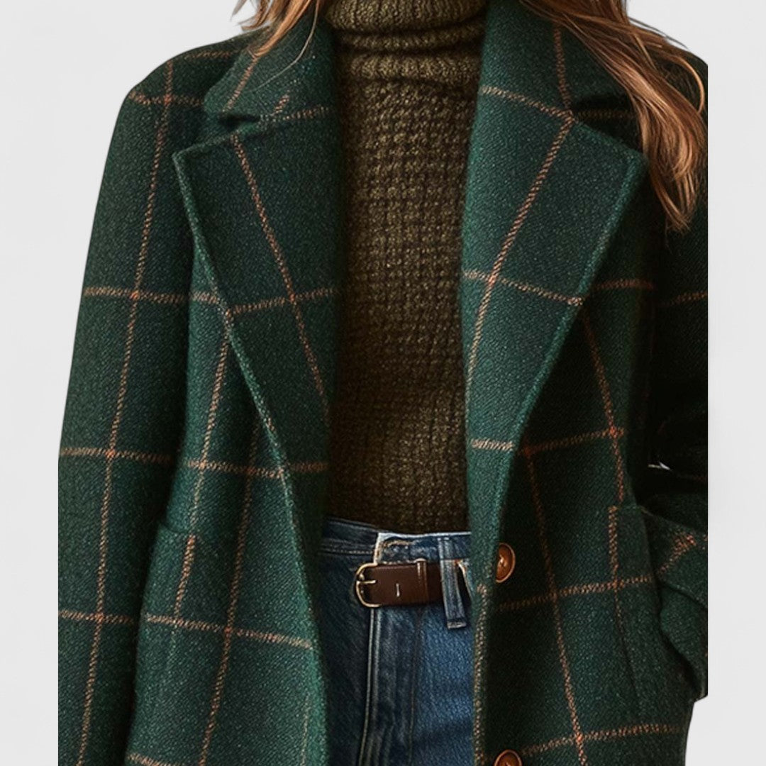 Hazel™ | Płaszcz w stylu vintage w kratę