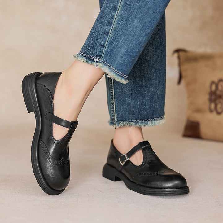 VELDA | ELEGANCKIE MARY JANES Z LEER
