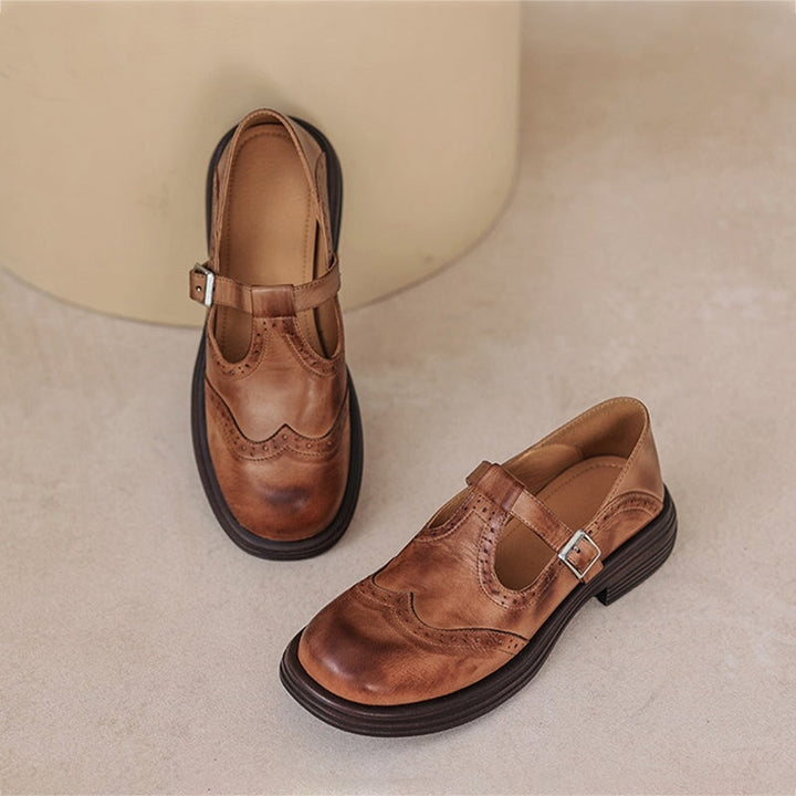 VELDA | ELEGANCKIE MARY JANES Z LEER