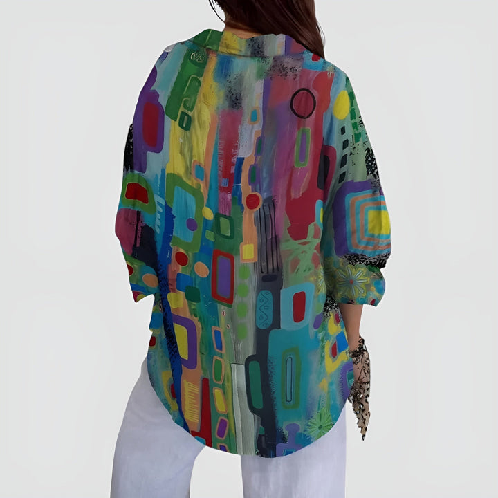 BLUZKA EDNA™ MIT GEOMETRISCHEM MUSTER